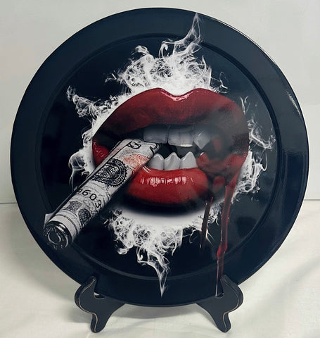 Smokey Red Lips 14" Air Cleaner Cover Lid
