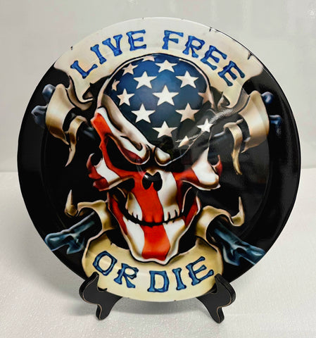 Live Free Skull 14" Air Cleaner Cover Lid
