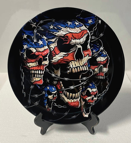 Skull Screaming USA 14" Air Cleaner Cover Lid