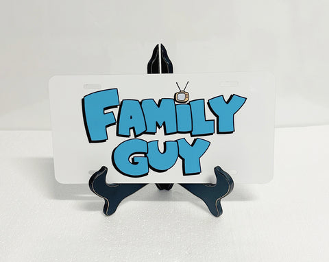Family Guy License Plate Art 6"x12"