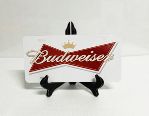 Budweiser License Plate Art 6"x12"