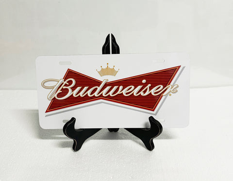 Budweiser License Plate Art 6"x12"