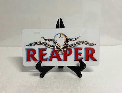 Reaper License Plate Art 6"x12"
