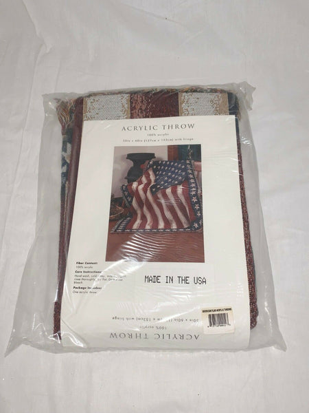 American Flag Acrylic Throw Blanket 60" X 50"