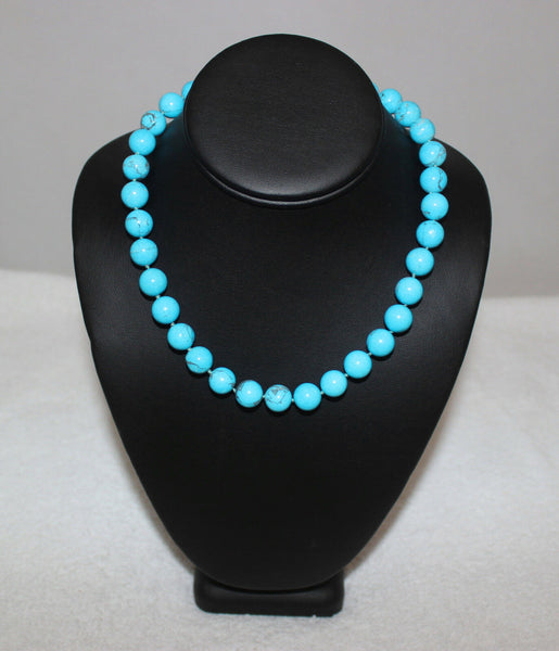 Turquoise Bead Necklace 18"