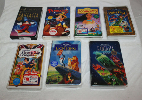 Walt Disney Master Piece VHS Lion King Snow White Fantasia