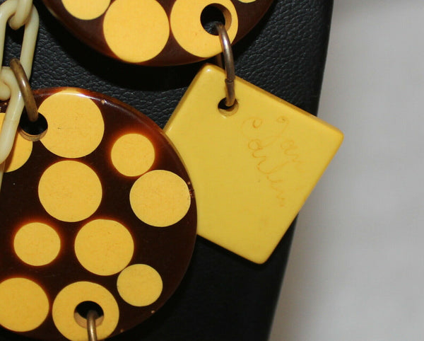 Jan Carlin Bakelite Dot Necklace