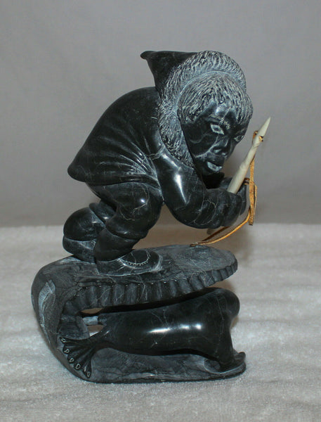 Kulik Art Inuit Johnny Akuliak Looking For Seal