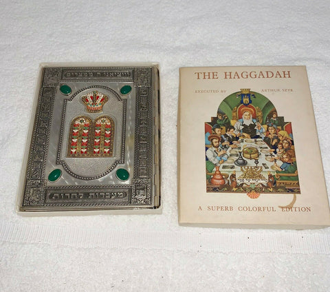 The Haggadah Arthur Szyk Jeweled Silver Plated Cover