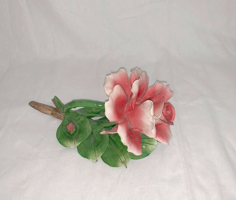 Capodimonte Porcelain Rose Floral Rioleva