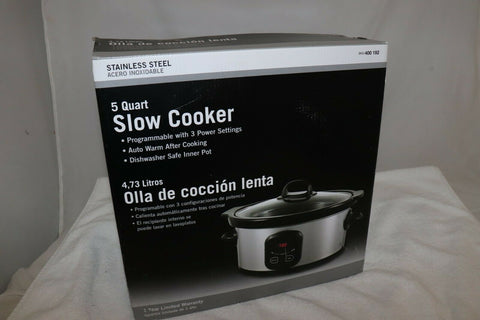 5qt Slow Cooker Stainless Steel MD-TC5008