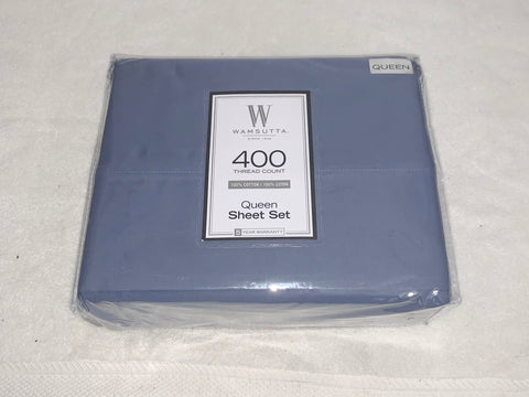 Wamsutta Queen Sheet Set 400 Tread Count Blue